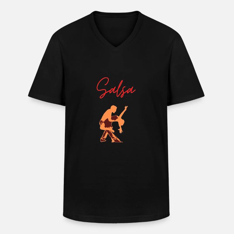 Salsa - Männer-T-Shirt mit V-Ausschnitt - Schwarz