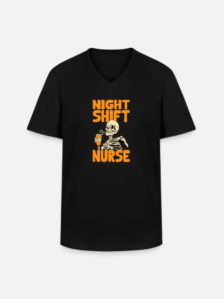 Night Shift Nurse - Men's V-Neck T-Shirt - black