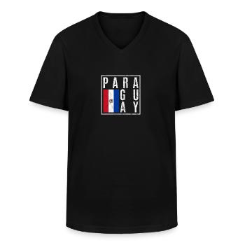Paraguay - Männer-T-Shirt mit V-Ausschnitt - Schwarz - Vorne - AI Model Male 178 dark (178cm)