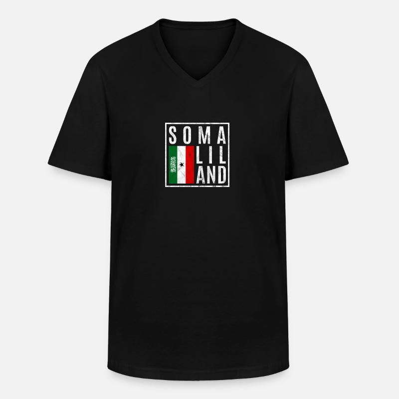 Somaliland - Männer-T-Shirt mit V-Ausschnitt - Schwarz