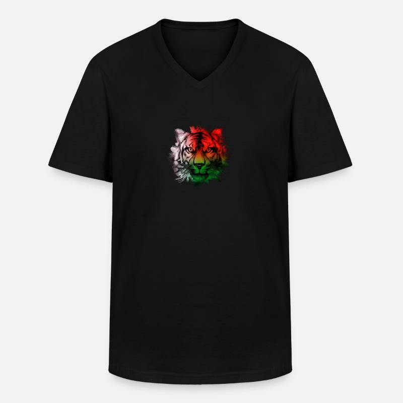 Madagaskar - Männer-T-Shirt mit V-Ausschnitt - Schwarz