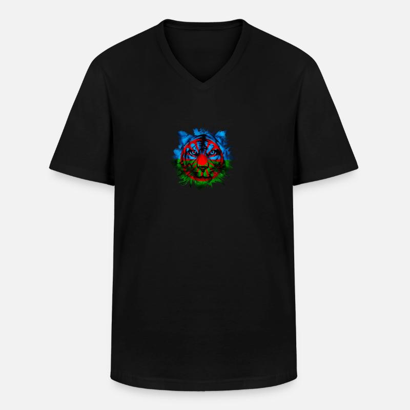 Roma - Männer-T-Shirt mit V-Ausschnitt - Schwarz