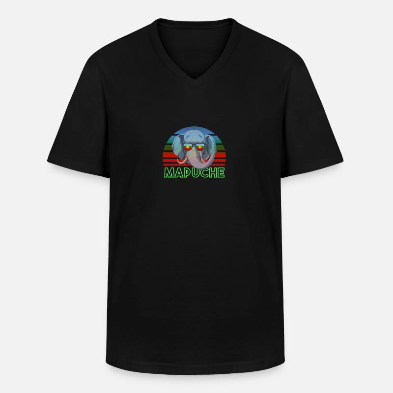 Mapuche - Männer-T-Shirt mit V-Ausschnitt - Schwarz