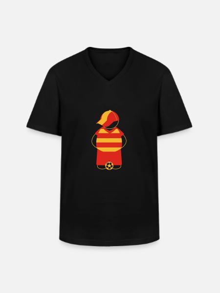 Supporter Lens floqué - T-shirt col V Homme - noir