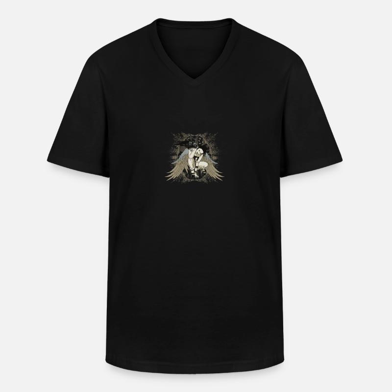 engel - Männer-T-Shirt mit V-Ausschnitt - Schwarz