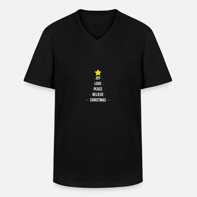 Weihnachten - Männer-T-Shirt mit V-Ausschnitt - Schwarz