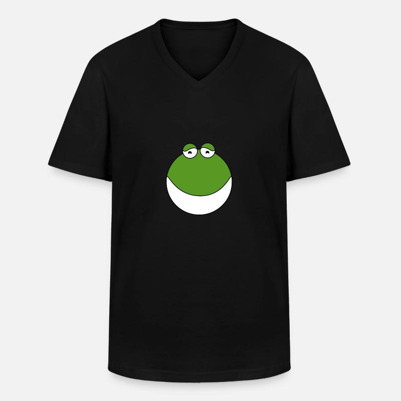 fro 45 - Männer-T-Shirt mit V-Ausschnitt - Schwarz