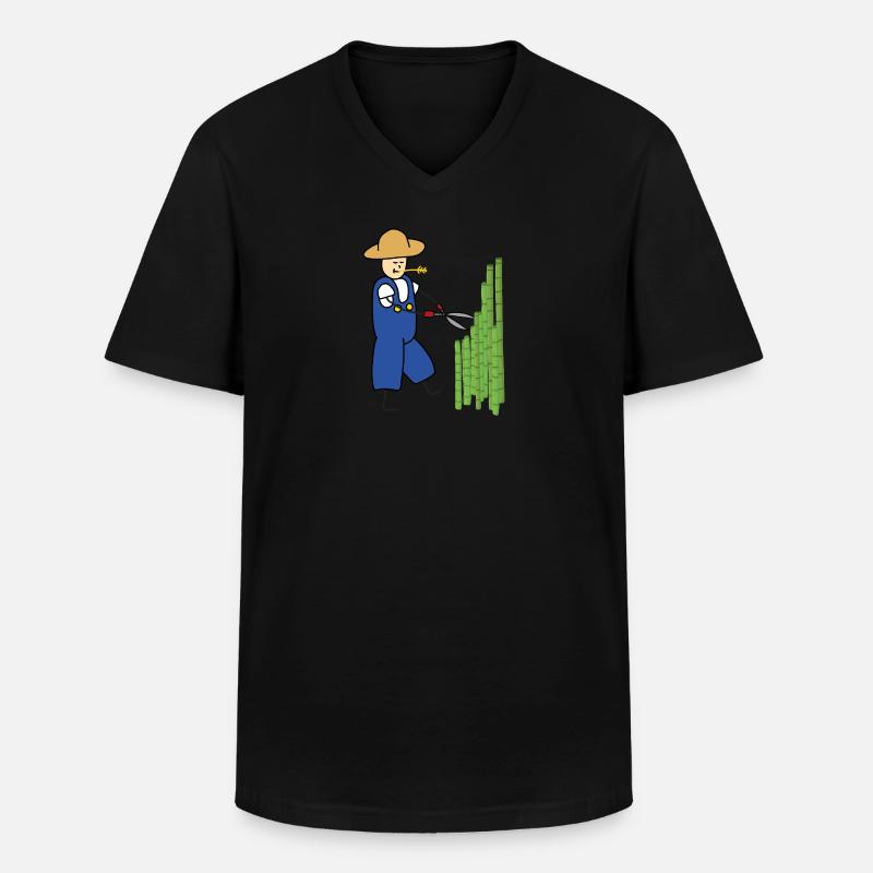 Gärtner - Männer-T-Shirt mit V-Ausschnitt - Schwarz