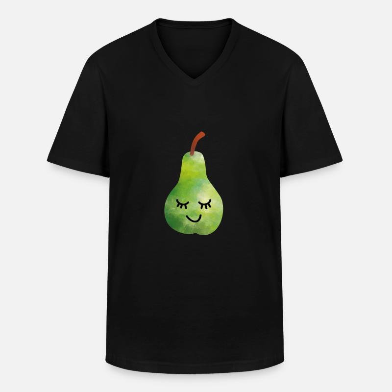 birne - Männer-T-Shirt mit V-Ausschnitt - Schwarz