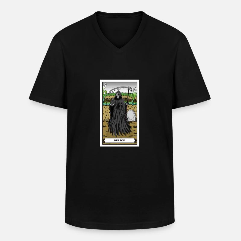 DerTod - Männer-T-Shirt mit V-Ausschnitt - Schwarz