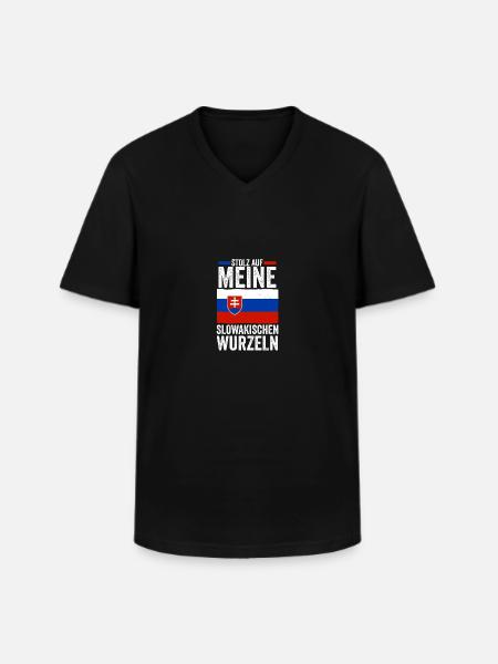 Slovakia Slovakia - Men's V-Neck T-Shirt - black