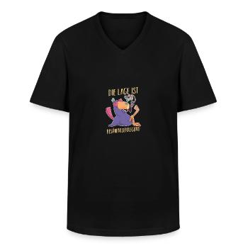 Die Lage Ist Besäufniserregend - Männer-T-Shirt mit V-Ausschnitt - Schwarz - Vorne - AI Model Male 178 dark (178cm)