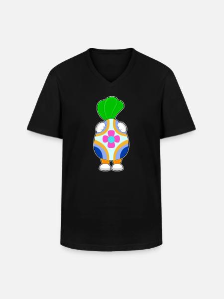 Karotte Ostern Osterei - Männer-T-Shirt mit V-Ausschnitt - Schwarz