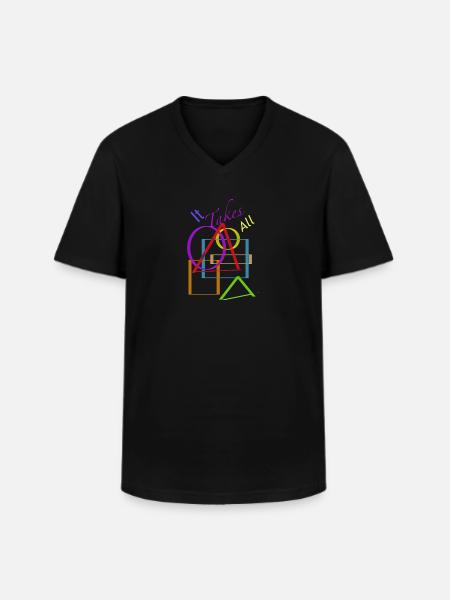 All shapes - Men's V-Neck T-Shirt - black