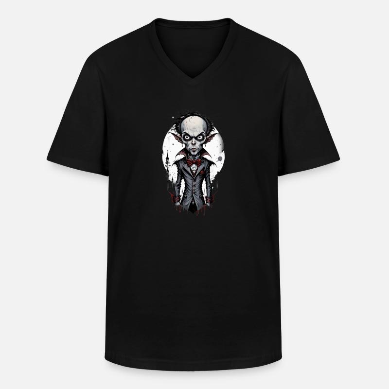 Ein lächelnder Vampir 12 - Männer-T-Shirt mit V-Ausschnitt - Schwarz