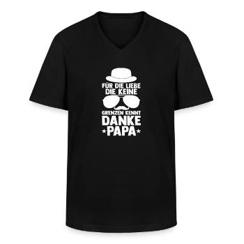 Vater Vatertag Papa - Männer-T-Shirt mit V-Ausschnitt - Schwarz - Vorne - AI Model Male 178 dark (178cm)