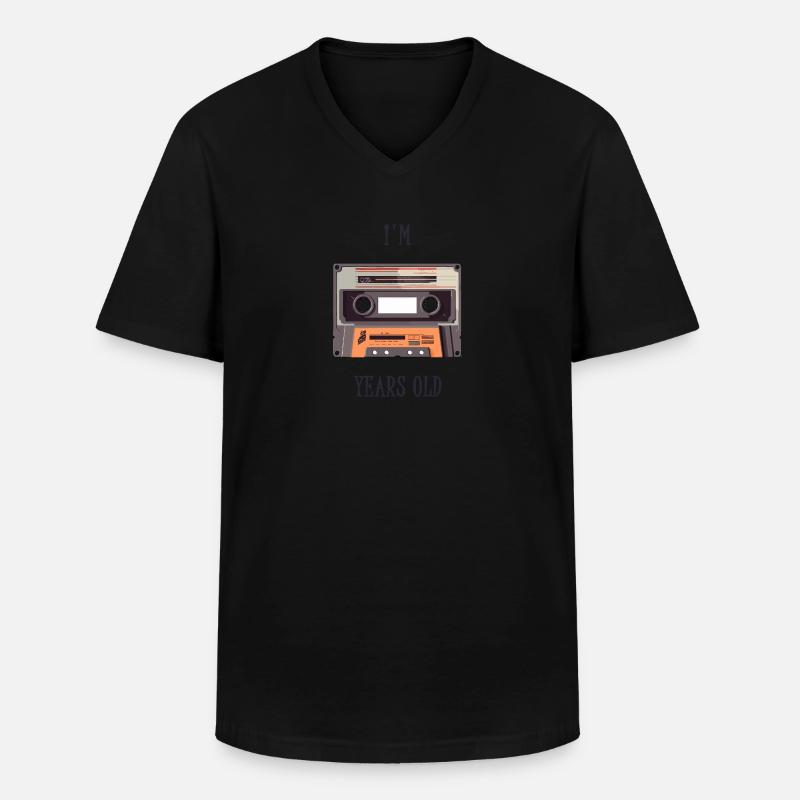 Ich bin -- Jahre alt - Männer-T-Shirt mit V-Ausschnitt - Schwarz