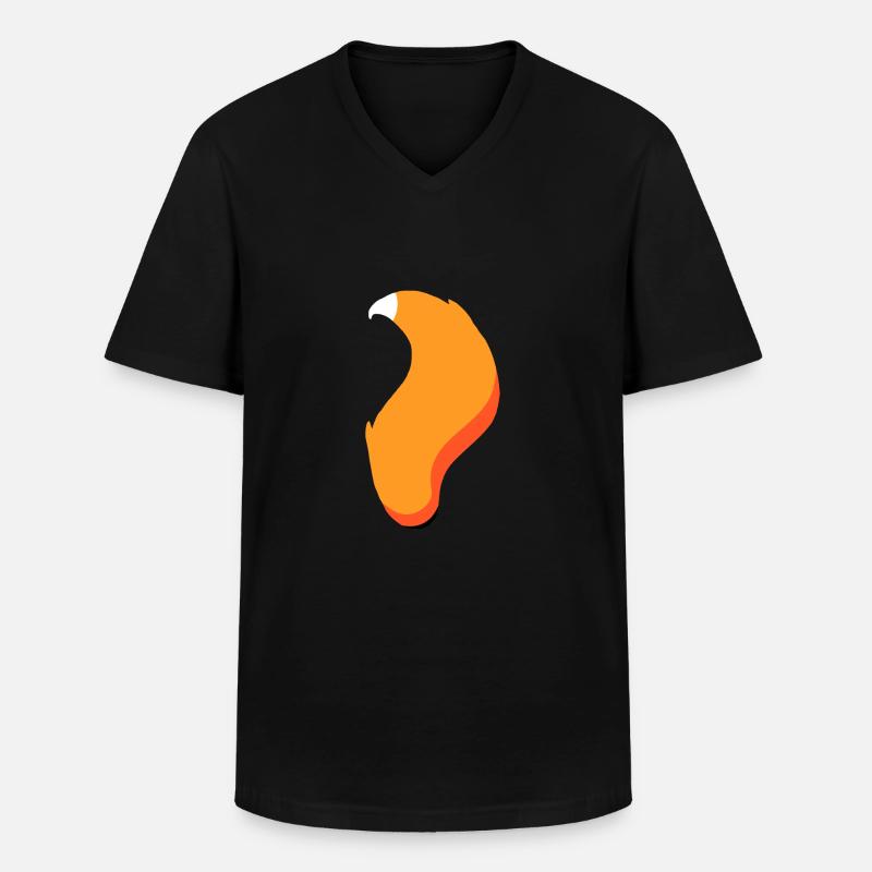 Fuchsschwanz - Männer-T-Shirt mit V-Ausschnitt - Schwarz