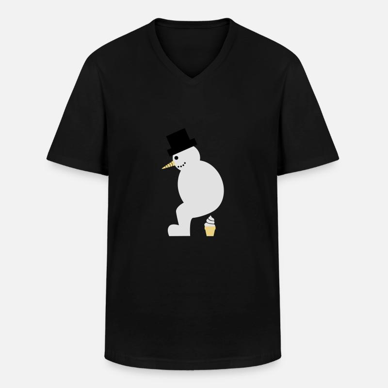 Mobile Softeis-Fabrik? - Männer-T-Shirt mit V-Ausschnitt - Schwarz