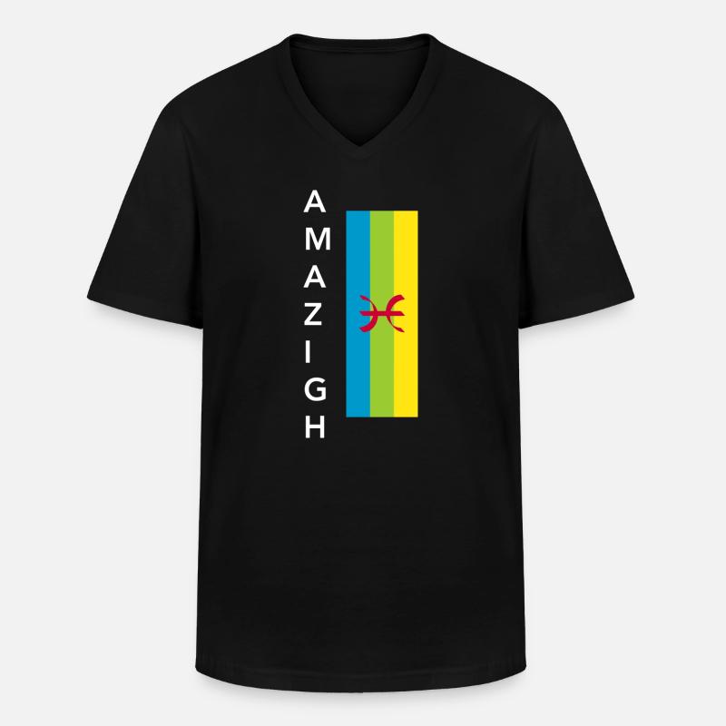 Amazigh - Männer-T-Shirt mit V-Ausschnitt - Schwarz