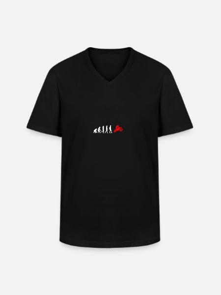 EVOLUTION moto motard moto-cross - T-shirt col V Homme - noir