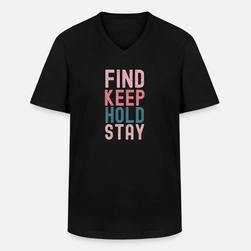 "Philosophie der Permanenz" - Männer-T-Shirt mit V-Ausschnitt - Schwarz