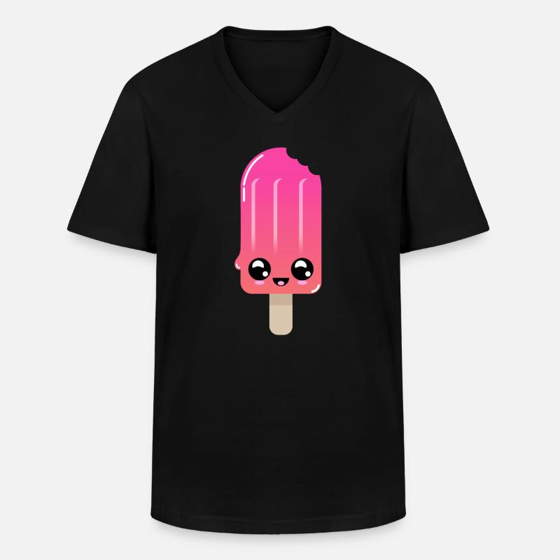 Eisshot mit strahlenden Augen - Männer-T-Shirt mit V-Ausschnitt - Schwarz