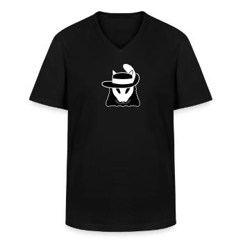 D’Artekuroeil - T-shirt col V Homme - noir - Devant - AI Model Male 178 dark (178cm)