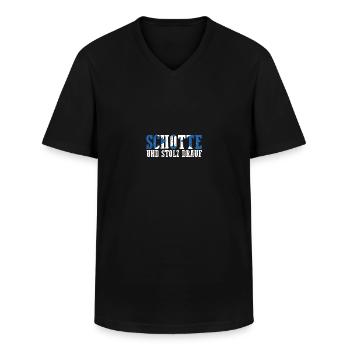 Schotten Schottisch Schottland - Männer-T-Shirt mit V-Ausschnitt - Schwarz - Vorne - AI Model Male 178 dark (178cm)
