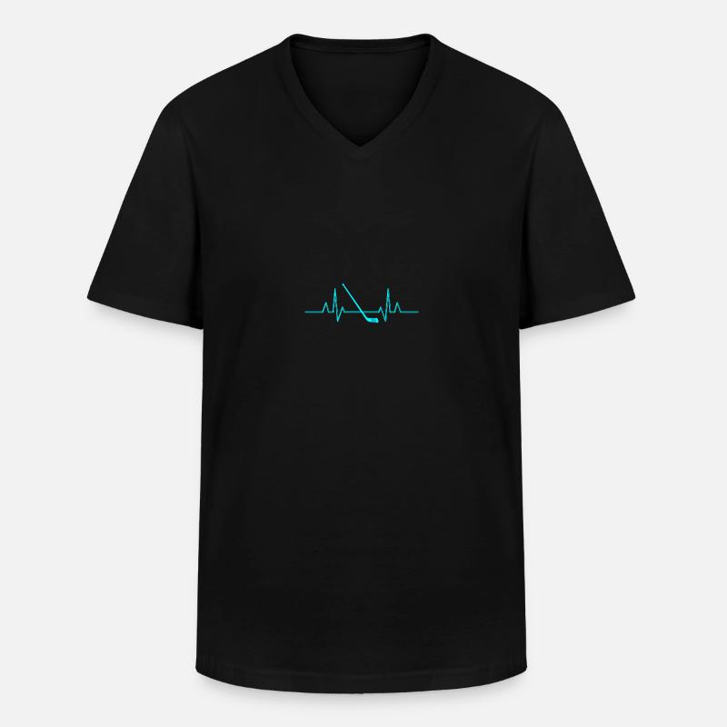 Eishockeyspieler Eishockey - Männer-T-Shirt mit V-Ausschnitt - Schwarz