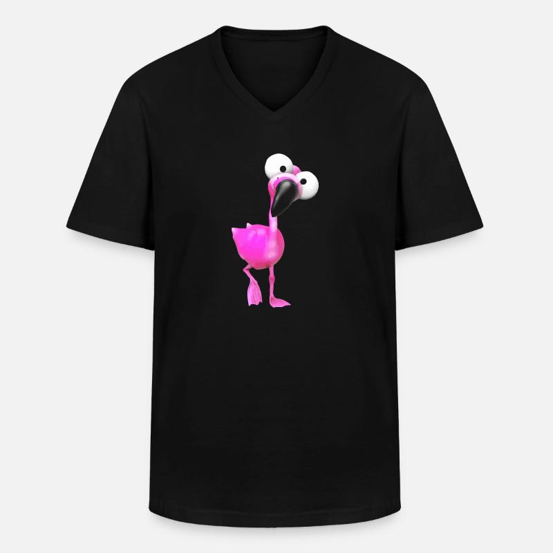 Flamopsi - Männer-T-Shirt mit V-Ausschnitt - Schwarz