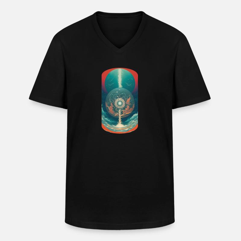 Späre - Männer-T-Shirt mit V-Ausschnitt - Schwarz