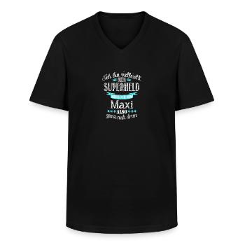 maxi - Männer-T-Shirt mit V-Ausschnitt - Schwarz - Vorne - AI Model Male 178 dark (178cm)