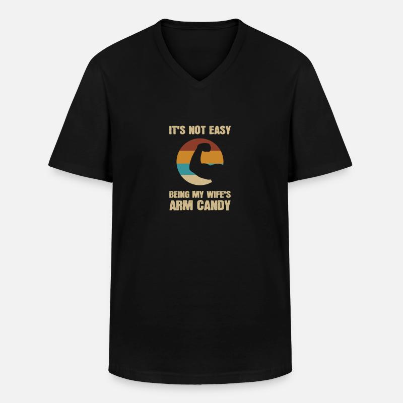 Arm Candy Ehemann - Männer-T-Shirt mit V-Ausschnitt - Schwarz