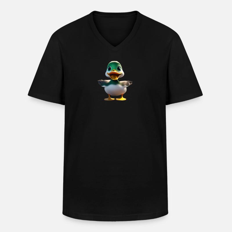 Süsses Entlein - Männer-T-Shirt mit V-Ausschnitt - Schwarz