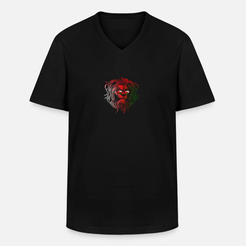 Oman - Männer-T-Shirt mit V-Ausschnitt - Schwarz