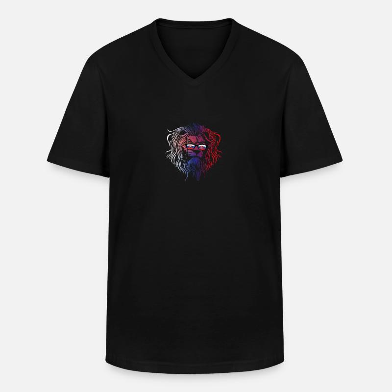 Slowakei - Männer-T-Shirt mit V-Ausschnitt - Schwarz