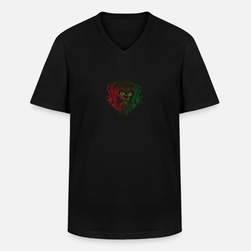 Vanuatu - Männer-T-Shirt mit V-Ausschnitt - Schwarz