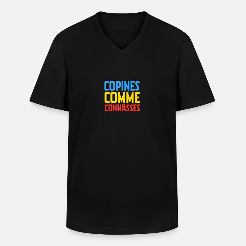 Freundinnen als - Männer-T-Shirt mit V-Ausschnitt - Schwarz