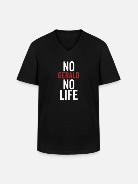 No Gerald No Life - Men's V-Neck T-Shirt - black