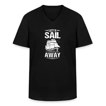 Let's sail away - Männer-T-Shirt mit V-Ausschnitt - Schwarz - Vorne - AI Model Male 178 dark (178cm)