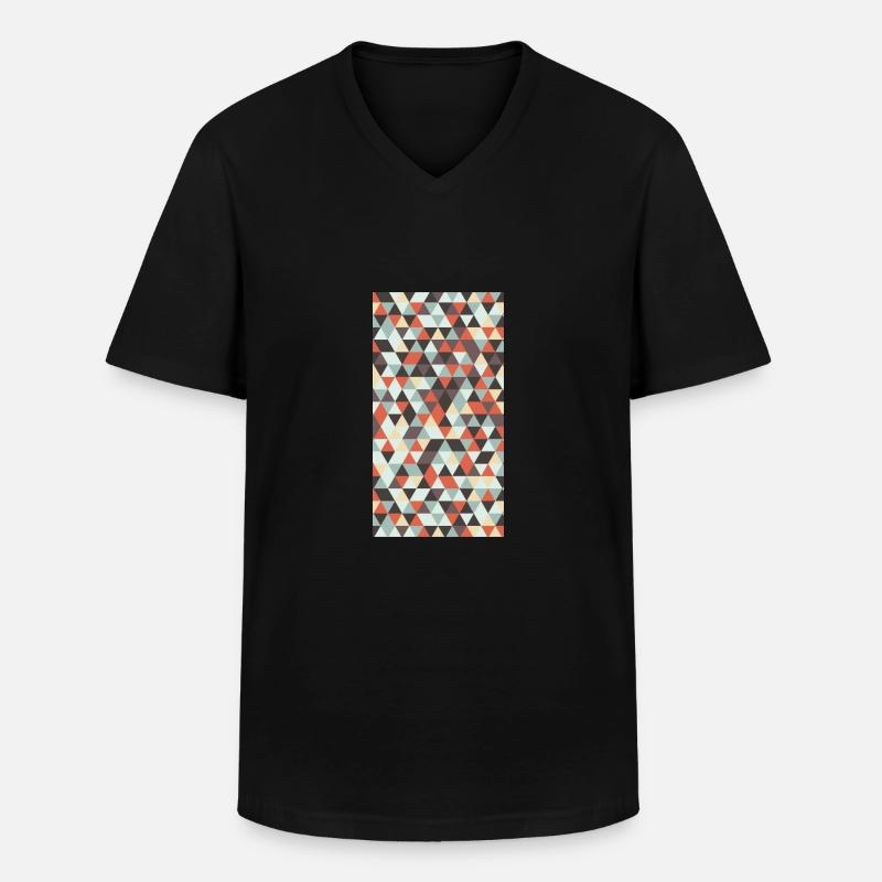 Triangle pattern - Männer-T-Shirt mit V-Ausschnitt - Schwarz