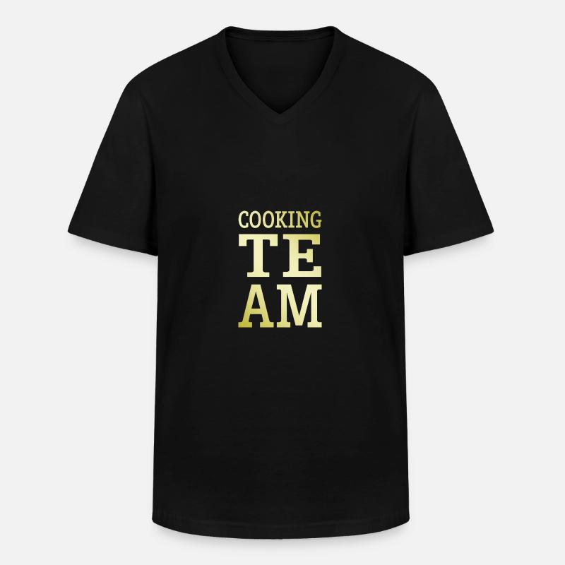 Kochen Team - Männer-T-Shirt mit V-Ausschnitt - Schwarz