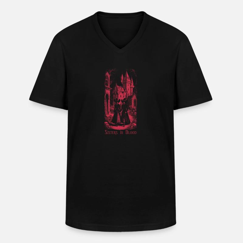 The Evil Sisters 2024 02 - Männer-T-Shirt mit V-Ausschnitt - Schwarz