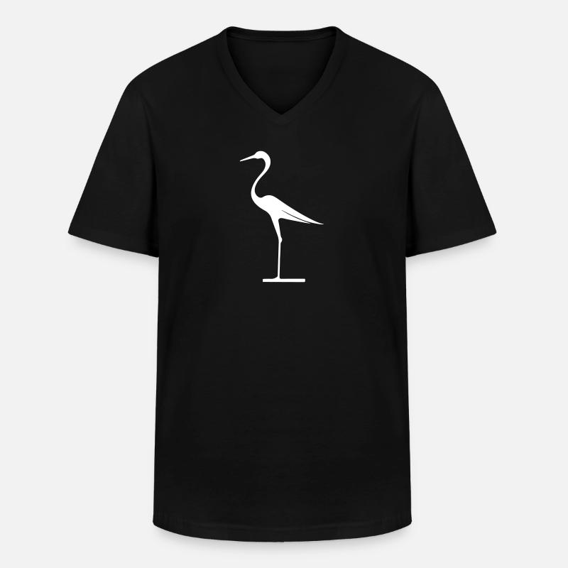 Anmutige Eleganz - Männer-T-Shirt mit V-Ausschnitt - Schwarz