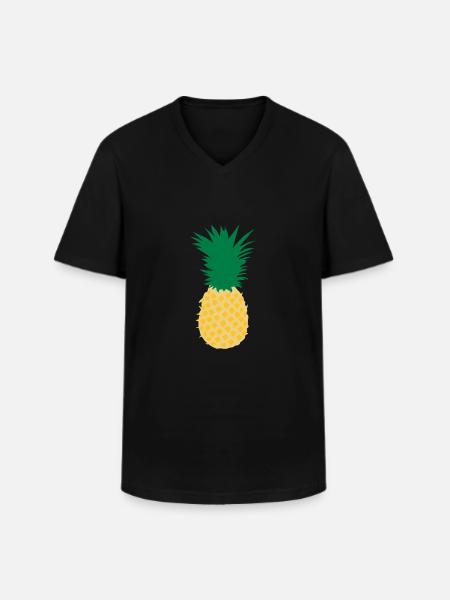 Pineapple - Men's V-Neck T-Shirt - black