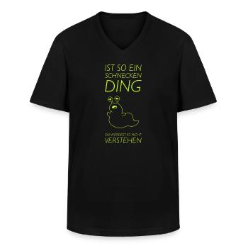 Ist So Ein Schnecken Ding du würdest es nicht - Männer-T-Shirt mit V-Ausschnitt - Schwarz - Vorne - AI Model Male 178 dark (178cm)