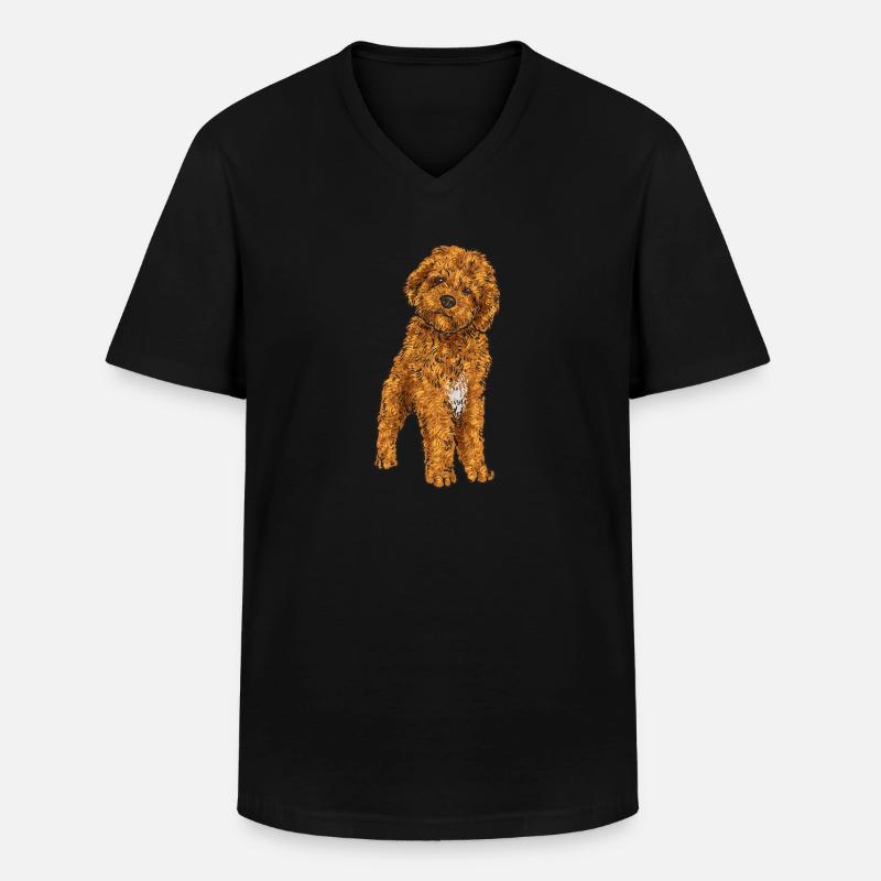 Cavapoo Capoodle Cavoodle Hund Geschenk - Männer-T-Shirt mit V-Ausschnitt - Schwarz