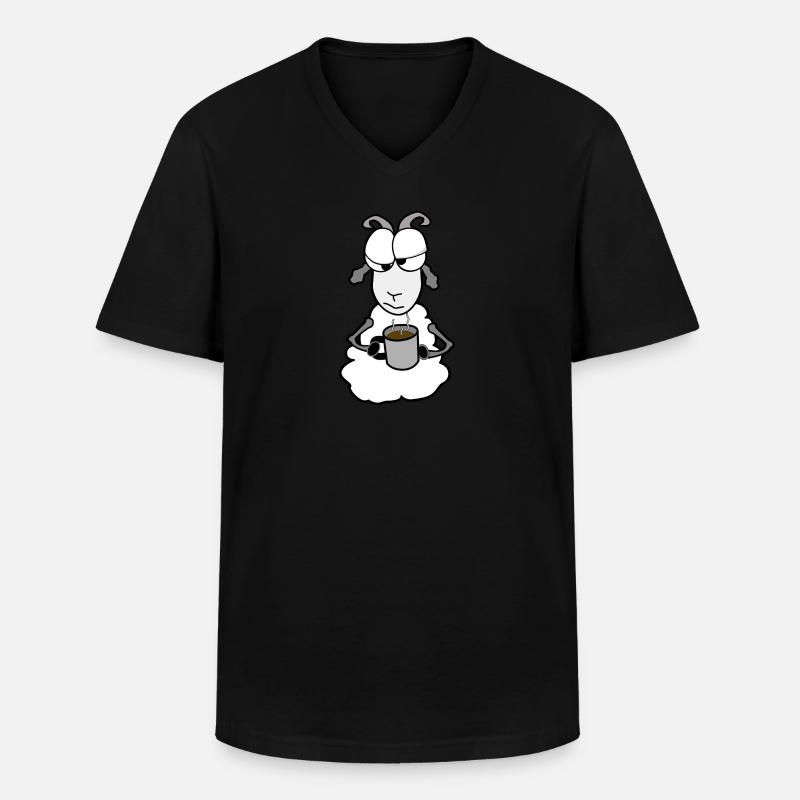 Bock null Bock - Männer-T-Shirt mit V-Ausschnitt - Schwarz