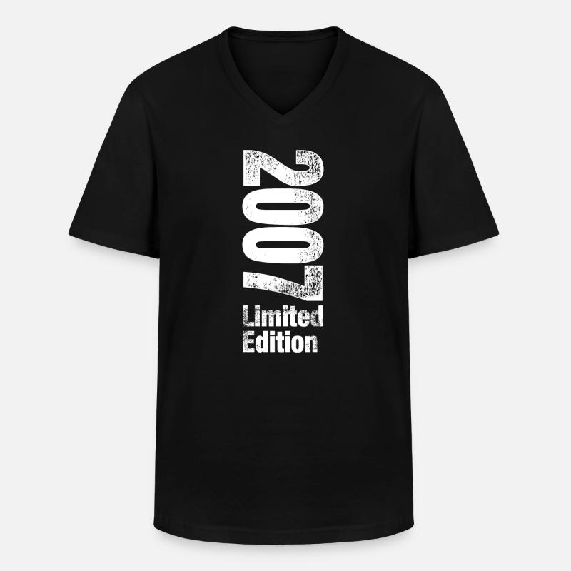 2007 Limited Edition - Männer-T-Shirt mit V-Ausschnitt - Schwarz